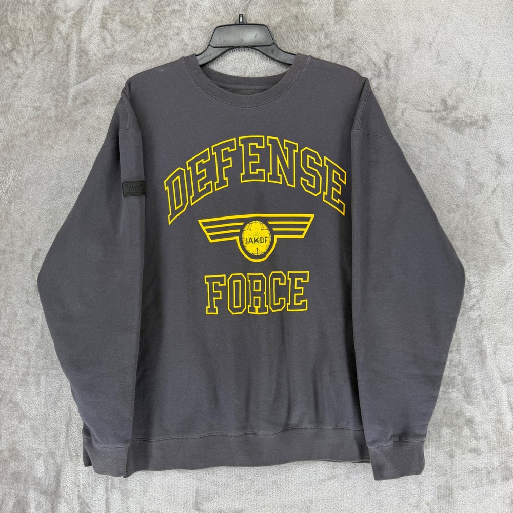Kaiju No. 8 Defense Force Sweatshirt Shonen Jump Gray Anime Crewneck XL